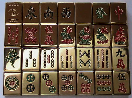 Gold Plated 1kawaya Mahjong Set Mahjong Tiles Mahjong